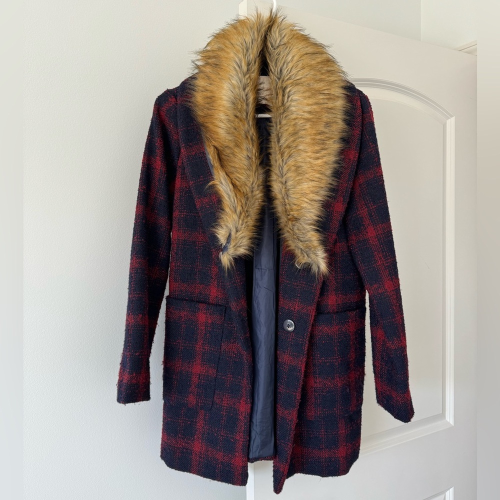 Altar’d State Women’s Plaid Coat